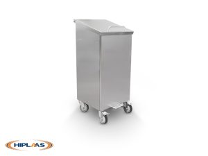 Ventilated Trash Receptacle with Pedal Opening